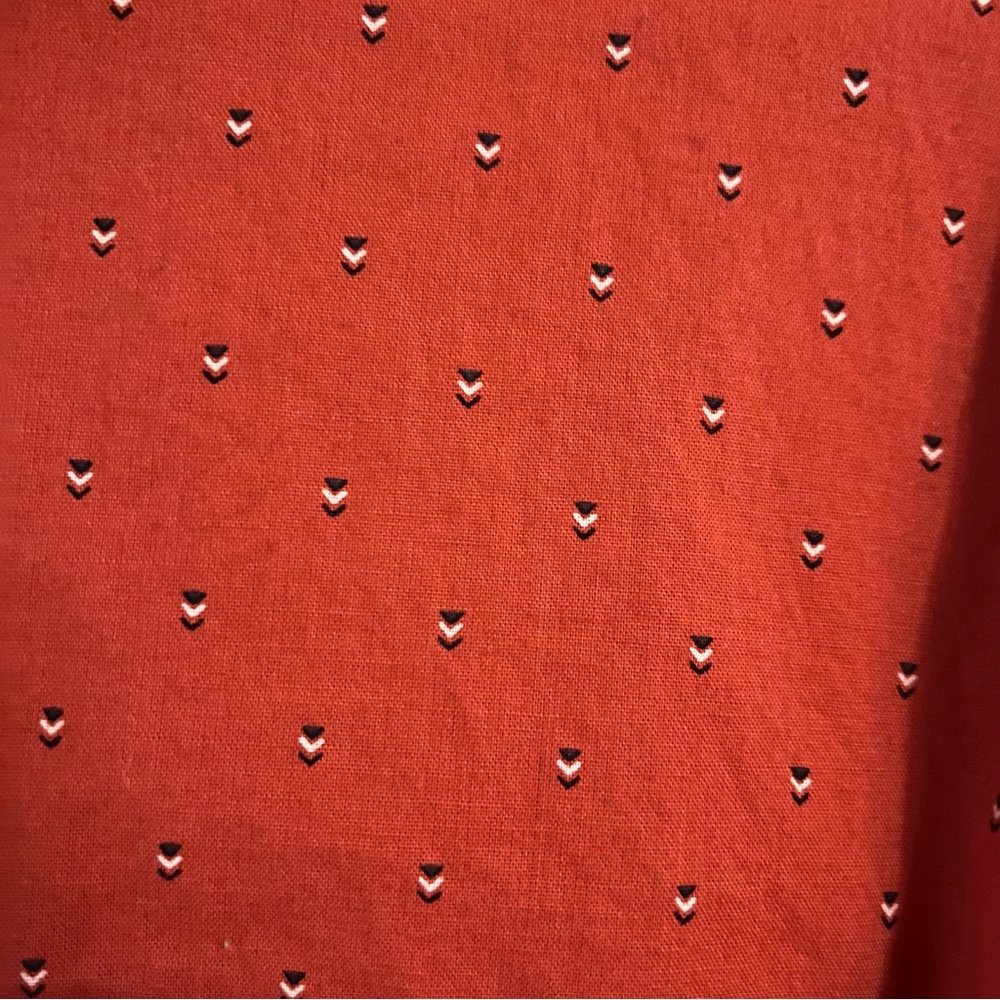 American Eagle Red/Orange Button Down Size Medium - image 2